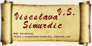 Višeslava Simurdić vizit kartica